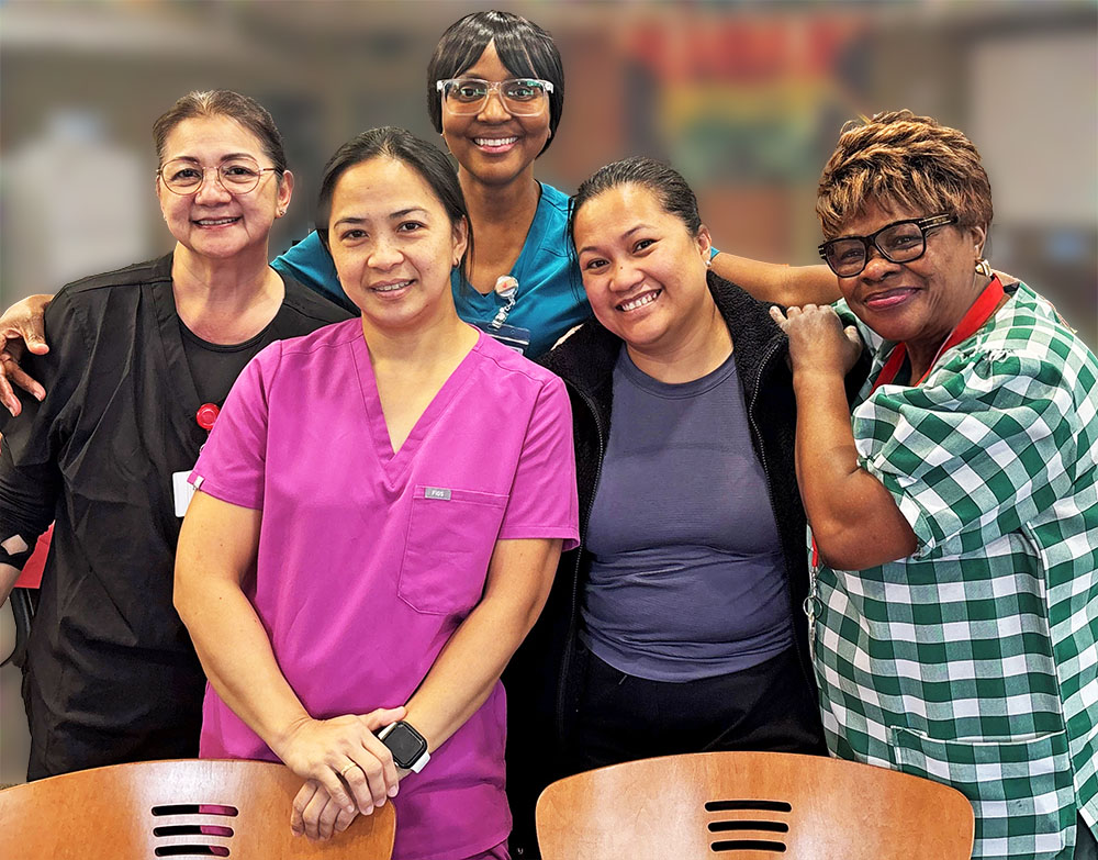 Parkview Home staff Norma, Theresa, Catherine, May, Mercy
